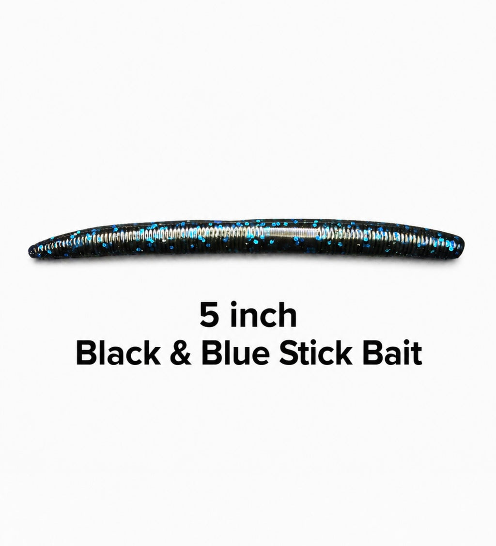 5 inch stick bait Black&Blue
