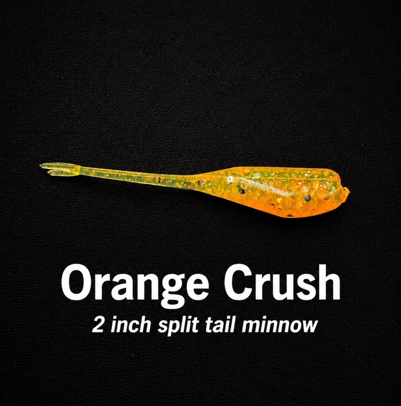 2 inch Split Tail Minnow Orange Crush