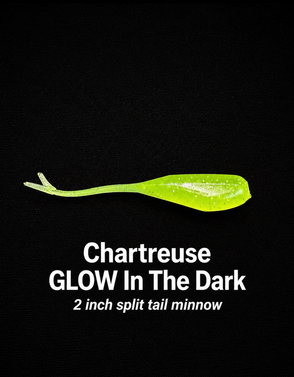 2inch Split Tail Minnow Chartreuse GLOW