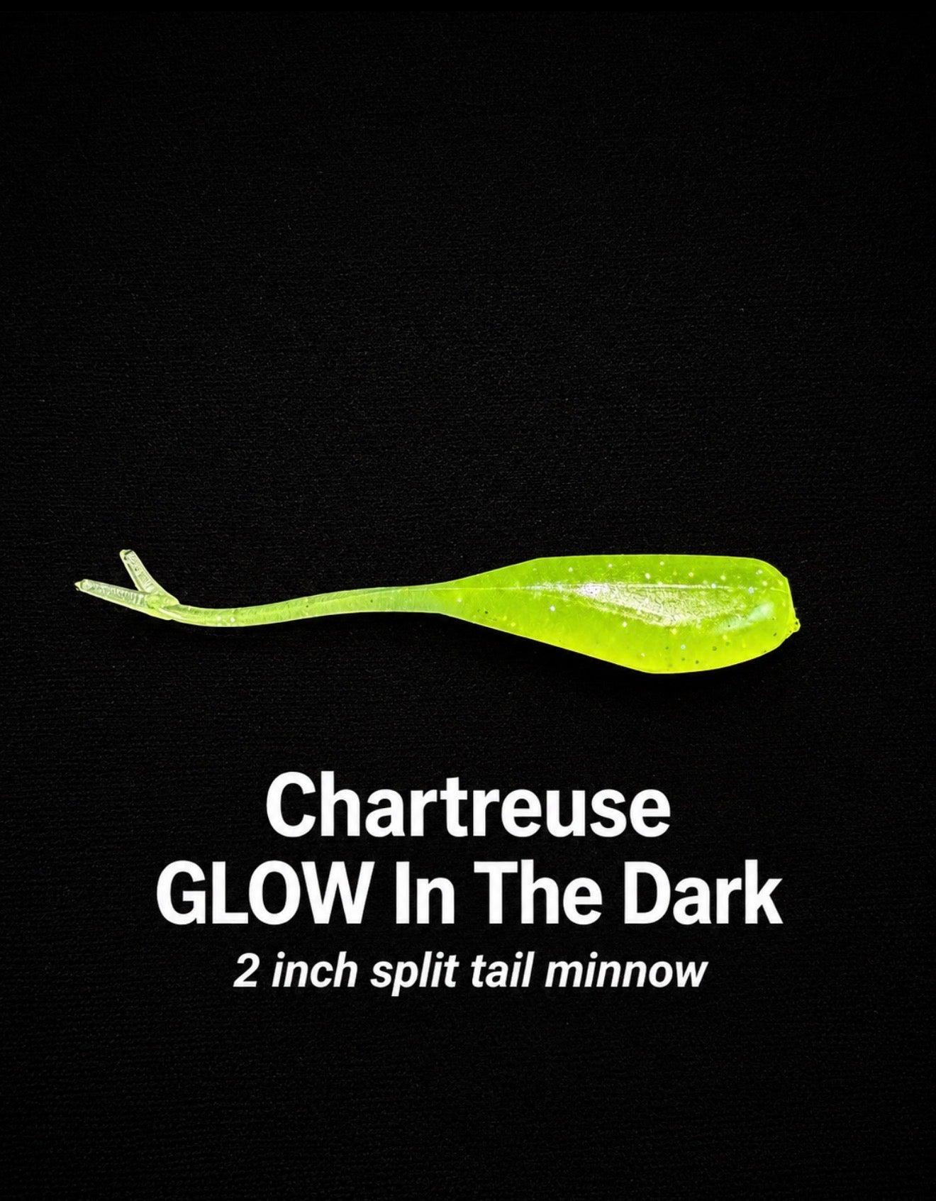 2inch Split Tail Minnow Chartreuse GLOW