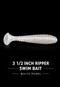 3 1/2 inch Ripper swim bait White Pearl