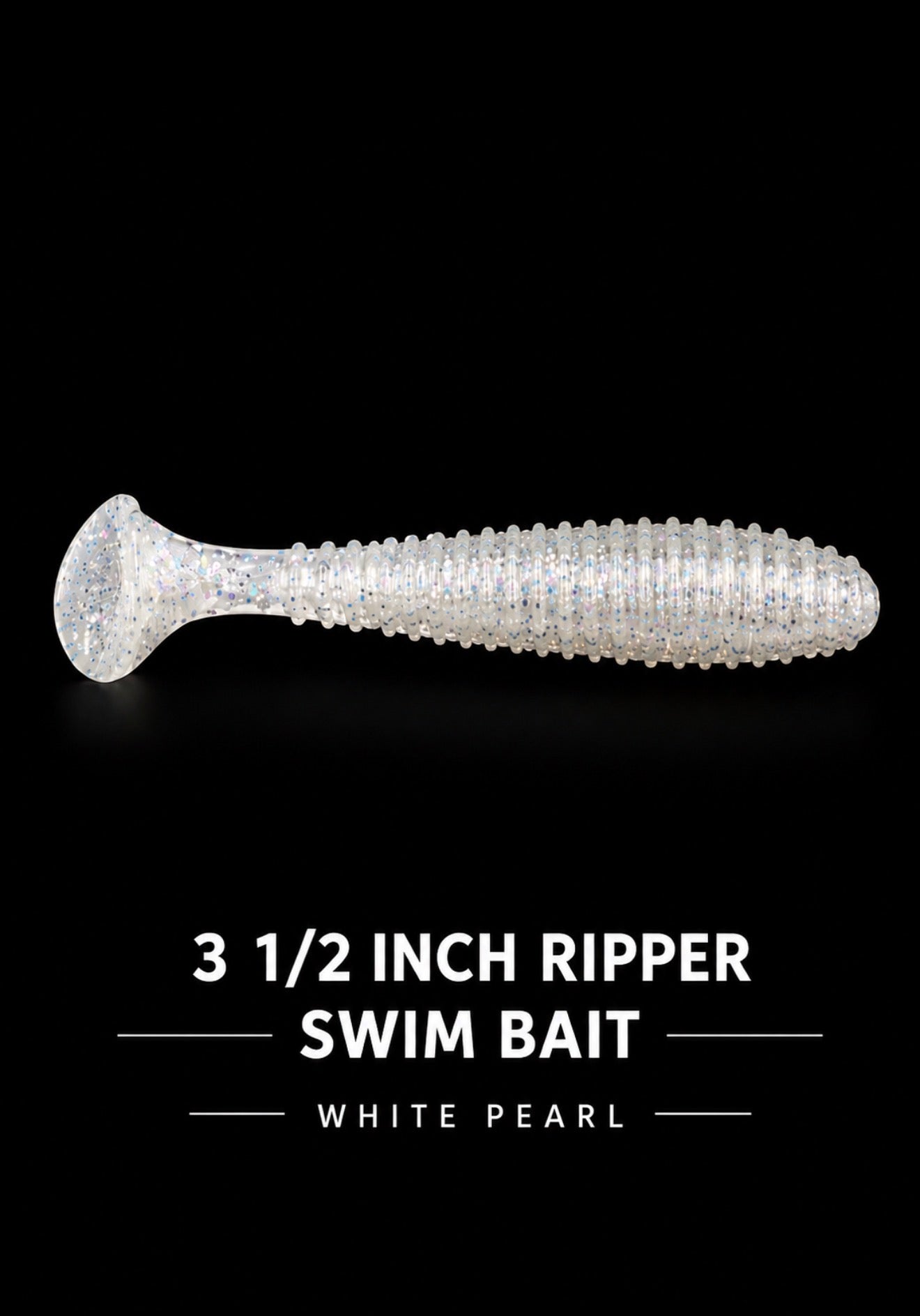 3 1/2 inch Ripper swim bait White Pearl