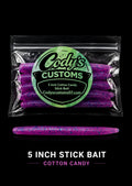 5 inch stick bait cotton candy