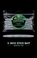 5 inch dick bait white ice￼